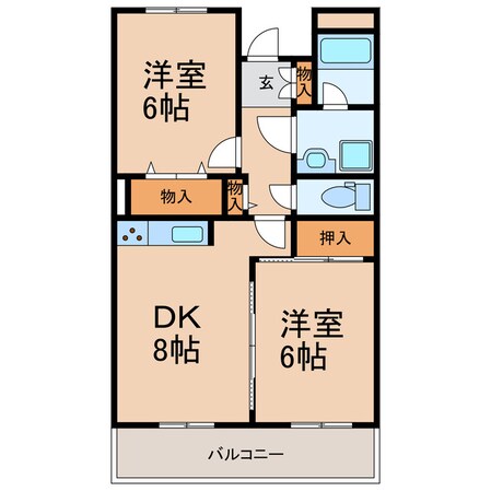 ダイアパレス自治医大2番館の物件間取画像